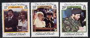 Falkland Islands 1986 Royal Wedding set of 3 unmounted mint, SG 536-38