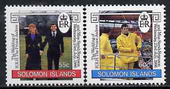 Solomon Islands 1986 Royal Wedding set of 2 unmounted mint, SG 568-69