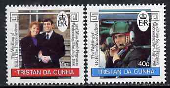 Tristan da Cunha 1986 Royal Wedding set of 2 unmounted mint, SG 415-16