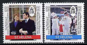 St Helena 1986 Royal Wedding set of 2 unmounted mint, SG 486-87