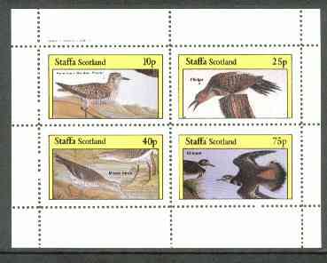 Staffa 1982 Birds #59 (Plover, Flicker, etc) perf set of 4 values (10p to 75p) unmounted mint