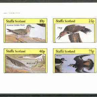 Staffa 1982 Birds #59 (Plover, Flicker, etc) imperf set of 4 values (10p to 75p) unmounted mint