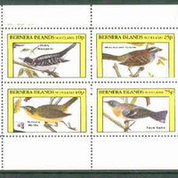 Bernera 1982 Birds #28 (Woodpecker, Sparrow & Warblers) perf,set of 4 values (10p to 75p) unmounted mint