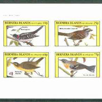 Bernera 1982 Birds #28 (Woodpecker, Sparrow & Warblers) imperf,set of 4 values (10p to 75p) unmounted mint