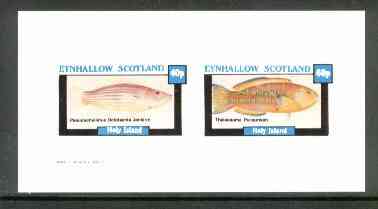 Eynhallow 1982 Fish #05 (Octotaenia jenkins & Thalassoma purpureum) imperf,set of 2 values (40p & 60p) unmounted mint