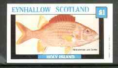 Eynhallow 1982 Fish #05 (Holocentrus leo cuvier) imperf souvenir sheet (£1 value) unmounted mint