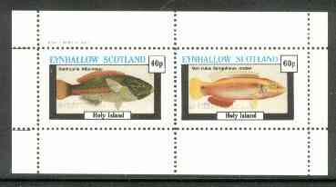 Eynhallow 1982 Fish #06 (Stethojulis albovittata & Sanguineus jordan) perf,set of 2 values (40p & 60p) unmounted mint