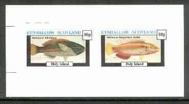 Eynhallow 1982 Fish #06 (Stethojulis albovittata & Sanguineus jordan) imperf,set of 2 values (40p & 60p) unmounted mint