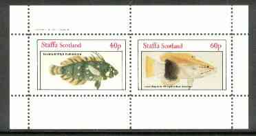 Staffa 1982 Fish #10 (Novaculichtys & Lepidaplois) perf,set of 2 values (40p & 60p) unmounted mint