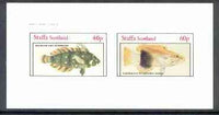 Staffa 1982 Fish #10 (Novaculichtys & Lepidaplois) imperf,set of 2 values (40p & 60p) unmounted mint