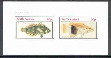 Staffa 1982 Fish #10 (Novaculichtys & Lepidaplois) imperf,set of 2 values (40p & 60p) unmounted mint