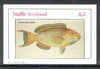 Staffa 1982 Fish #10 (Scarus lauia jordan) imperf deluxe sheet (£2 value) unmounted mint