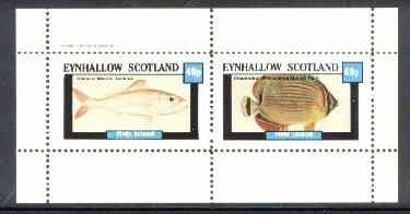Eynhallow 1982 Fish #07 (Etelisuc marshi jenkins & Chaetodon trifasciatus) perf,set of 2 values (40p & 60p) unmounted mint