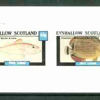 Eynhallow 1982 Fish #07 (Etelisuc marshi jenkins & Chaetodon trifasciatus) imperf,set of 2 values (40p & 60p) unmounted mint