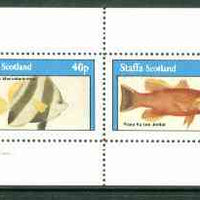 Staffa 1982 Fish #11 (Heniochus & Pikea aurora) perf,set of 2 values (40p & 60p) unmounted mint