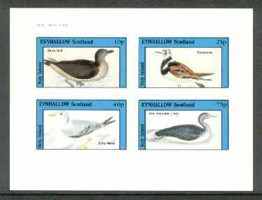 Eynhallow 1982 Birds #20 (Gull, Turnstone, Kittiwake & Diver) imperf,set of 4 values,unmounted mint