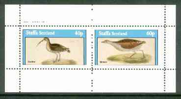 Staffa 1982 Birds #60 (Curlew & Bittern) perf set of 2 values (40p & 60p) unmounted mint