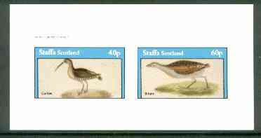 Staffa 1982 Birds #60 (Curlew & Bittern) imperf set of 2 values (40p & 60p) unmounted mint
