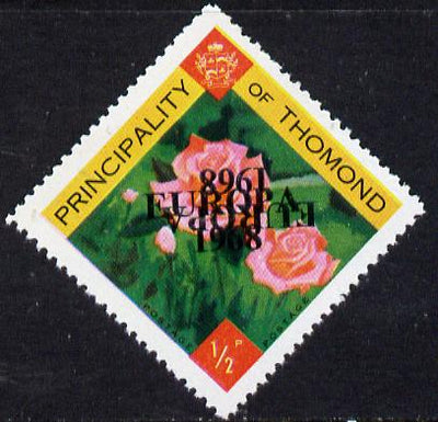 Thomond 1968 Roses 1/2p (Diamond shaped) with 'Europa 1968' overprint doubled, one inverted unmounted mint