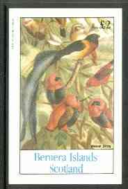 Bernera 1982 Birds #29 (Weaver Birds) imperf,deluxe sheet (£2 value) unmounted mint