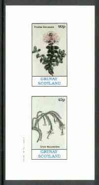Grunay 1982 Flowers #05 (Pimelea & Erica) imperf set of 2 (40p & 60p) unmounted mint