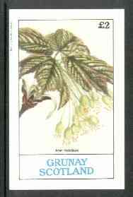 Grunay 1982 Flowers #05 (Acer hybridum) imperf deluxe sheet (£2 value) unmounted mint