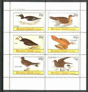 Bernera 1982 Birds #31 (Guillemot Skua, Puffin, etc) perf,set of 6 values (15p & 75p) unmounted mint