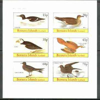 Bernera 1982 Birds #31 (Guillemot Skua, Puffin, etc) imperf,set of 6 values (15p & 75p) unmounted mint