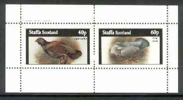 Staffa 1982 Birds #61 (Capercaillie & Ring Dove) perf set of 2 values (40p & 60p) unmounted mint