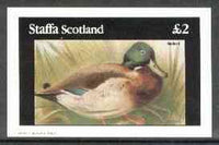Staffa 1982 Birds #61 (Mallard) imperf deluxe sheet (£2 value) unmounted mint