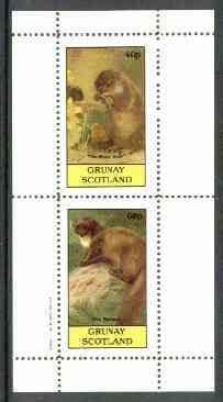 Grunay 1982 Mammals (Water Vole & Weasel, incorrectly inscribed Badger) perf set of 2 unmounted mint