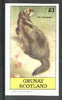 Grunay 1982 Mammals (Pine Marten) imperf souvenir sheet (£1 value) unmounted mint
