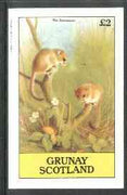 Grunay 1982 Mammals (Dormouse) imperf deluxe sheet (£2 value) unmounted mint