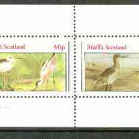 Staffa 1982 Shorebirds (Stilt & Godwit) perf set of 2 values unmounted mint