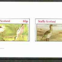 Staffa 1982 Shorebirds (Stilt & Godwit) imperf set of 2 values unmounted mint