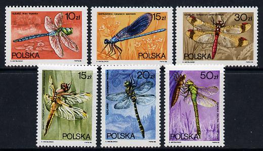 Poland 1988 Dragonflies set of 6 unmounted mint (SG 3147-52)