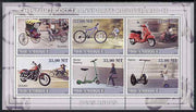 Mozambique 2009 History of Transport - Road Transport #02 perf sheetlet containing 6 values unmounted mint