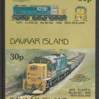 Davaar Island 1983 Locomotives #2 NZR Class Dj Bo-Bo-Bo loco 30p imperf se-tenant pair unmounted mint