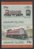 Davaar Island 1983 Locomotives #2 Gulf, Mobile & Ohio Class S-1 loco 24p imperf se-tenant pair unmounted mint