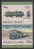 Davaar Island 1983 Locomotives #2 DRB Class E42 Bo-Bo loco 85p imperf se-tenant pair unmounted mint