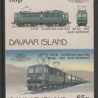 Davaar Island 1983 Locomotives #2 DRB Class E42 Bo-Bo loco 85p imperf se-tenant pair unmounted mint