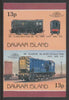 Davaar Island 1983 Locomotives #2 BR Class DEJ4 0-6-0 shunter 13p imperf se-tenant pair unmounted mint