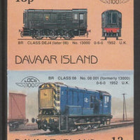 Davaar Island 1983 Locomotives #2 BR Class DEJ4 0-6-0 shunter 13p imperf se-tenant pair unmounted mint