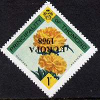 Thomond 1968 Carnation 1d (Diamond-shaped) with 'Europa 1968' overprint inverted unmounted mint