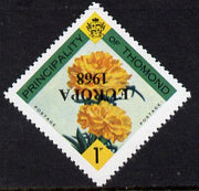 Thomond 1968 Carnation 1d (Diamond-shaped) with 'Europa 1968' overprint inverted unmounted mint