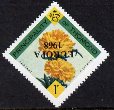 Thomond 1968 Carnation 1d (Diamond-shaped) with 'Europa 1968' overprint inverted unmounted mint