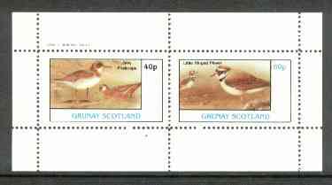 Grunay 1982 Birds #04 (Phalarope & Plover) perf set of 2 values unmounted mint
