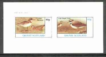 Grunay 1982 Birds #04 (Phalarope & Plover) imperf set of 2 values unmounted mint