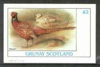 Grunay 1982 Birds #04 (Pheasant) imperf deluxe sheet (£2 value) unmounted mint