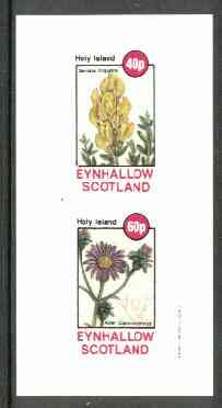 Eynhallow 1982 Flowers #12 (Genista & Aster) imperf set of 2 values unmounted mint